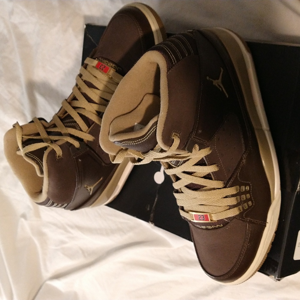 Jordan SC-1 basketball shoes, size: 11.5, color: brown